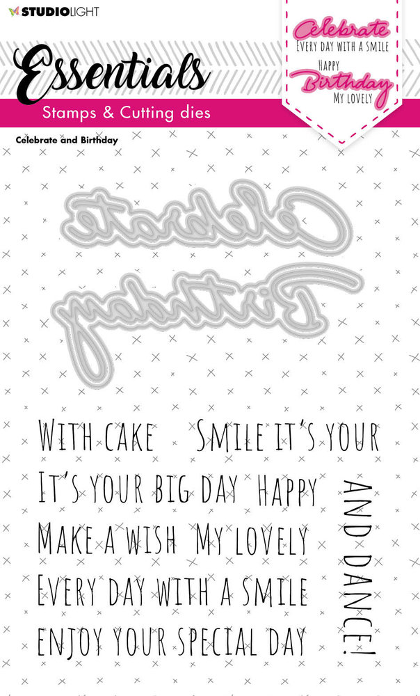 Studio Light Essentials Celebration and Birthday Stamp & Die (SL-ES-SCD40)