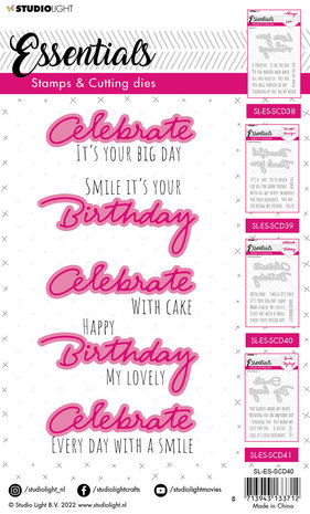 Studio Light Essentials Celebration and Birthday Stamp & Die (SL-ES-SCD40)