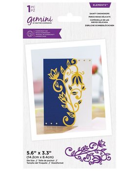 Gemini Grande Swirls Edges Dainty Snowdrops Elements Dies (GEM-MD-ELE-DASN)