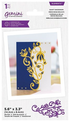 Gemini Grande Swirls Edges Dainty Snowdrops Elements Dies (GEM-MD-ELE-DASN)