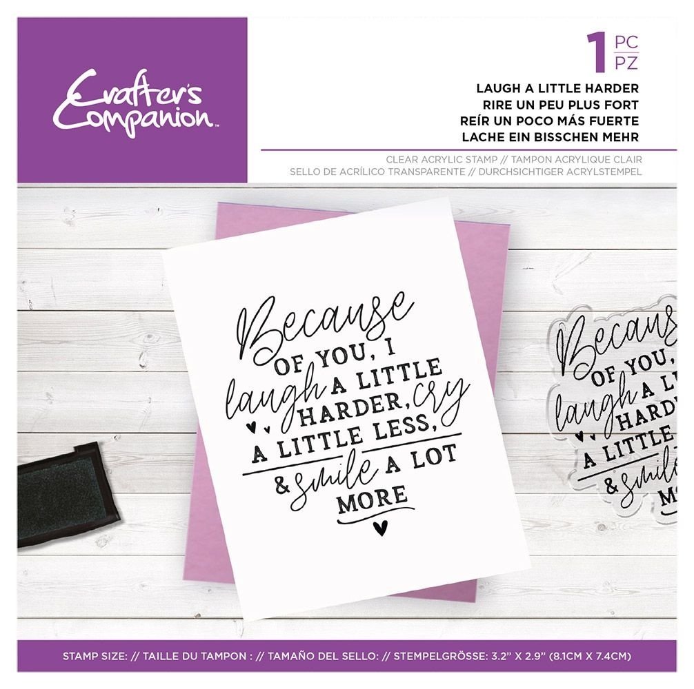 Crafter's Companion Friends for Life Clear Stamp Laugh a Little Harder (CC-CA-ST-LALH)