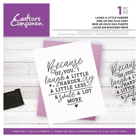 Crafter's Companion Friends for Life Clear Stamp Laugh a Little Harder (CC-CA-ST-LALH)