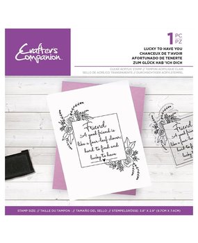 Crafter's Companion Friends for Life Clear Stamp Lucky to Have You (CC-CA-ST-LTHY) Crafter's Companion Friends for Life Clear Stamp Lucky to Have You (CC-CA-ST-LTHY)