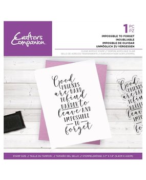 Crafter's Companion Friends for Life Clear Stamp Impossible to Forget (CC-CA-ST-IMTF) Crafter's Companion Friends for Life Clear Stamp Impossible to Forget (CC-CA-ST-IMTF)