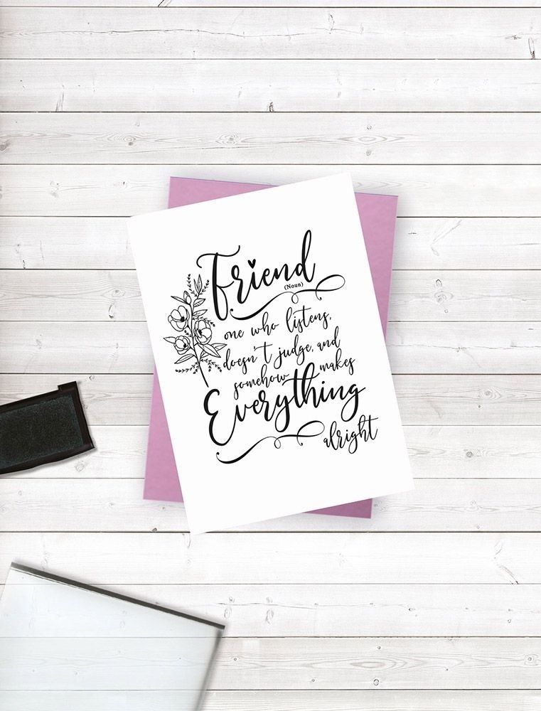Crafter's Companion Friends for Life Clear Stamp A Friend Like You (CC-CA-ST-AFLY)
