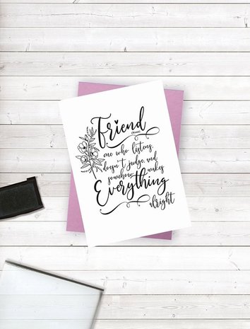 Crafter's Companion Friends for Life Clear Stamp A Friend Like You (CC-CA-ST-AFLY)