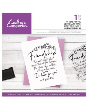 Crafter's Companion Friends for Life Clear Stamp I’m Here For You (CC-CA-ST-IHFY) Crafter's Companion Friends for Life Clear Stamp I’m Here For You (CC-CA-ST-IHFY)