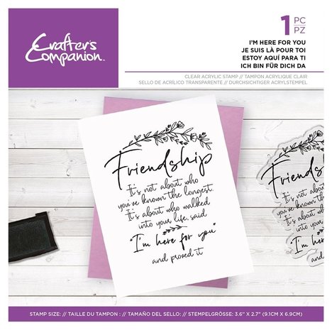 Crafter's Companion Friends for Life Clear Stamp I’m Here For You (CC-CA-ST-IHFY)