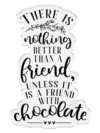 Crafter's Companion Friends for Life Clear Stamp A Friend With Chocolate (CC-CA-ST-AFWC) Crafter's Companion Friends for Life Clear Stamp A Friend With Chocolate (CC-CA-ST-AFWC)