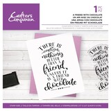 Crafter's Companion Friends for Life Clear Stamp A Friend With Chocolate (CC-CA-ST-AFWC)