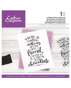 Crafter's Companion Friends for Life Clear Stamp A Friend With Chocolate (CC-CA-ST-AFWC) Crafter's Companion Friends for Life Clear Stamp A Friend With Chocolate (CC-CA-ST-AFWC)