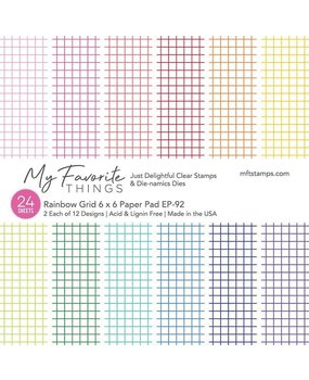 My Favorite Things Rainbow Grid 6x6 Inch Paper Pad (EP-92)