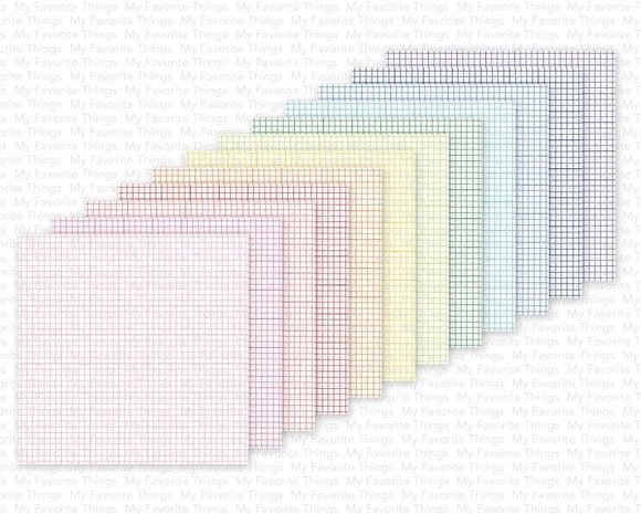 My Favorite Things Rainbow Grid 6x6 Inch Paper Pad (EP-92)