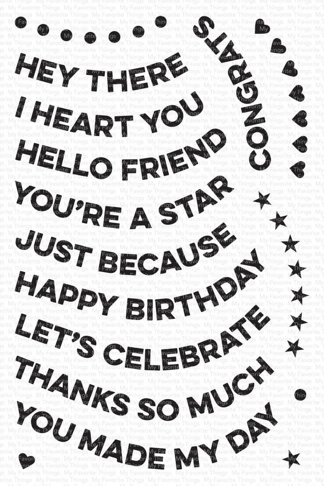 My Favorite Things Wavy Greetings Clear Stamps (CS-684)