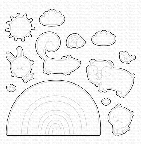 My Favorite Things Die-namics Rainbow Critters (MFT-2259) My Favorite Things Die-namics Rainbow Critters (MFT-2259)