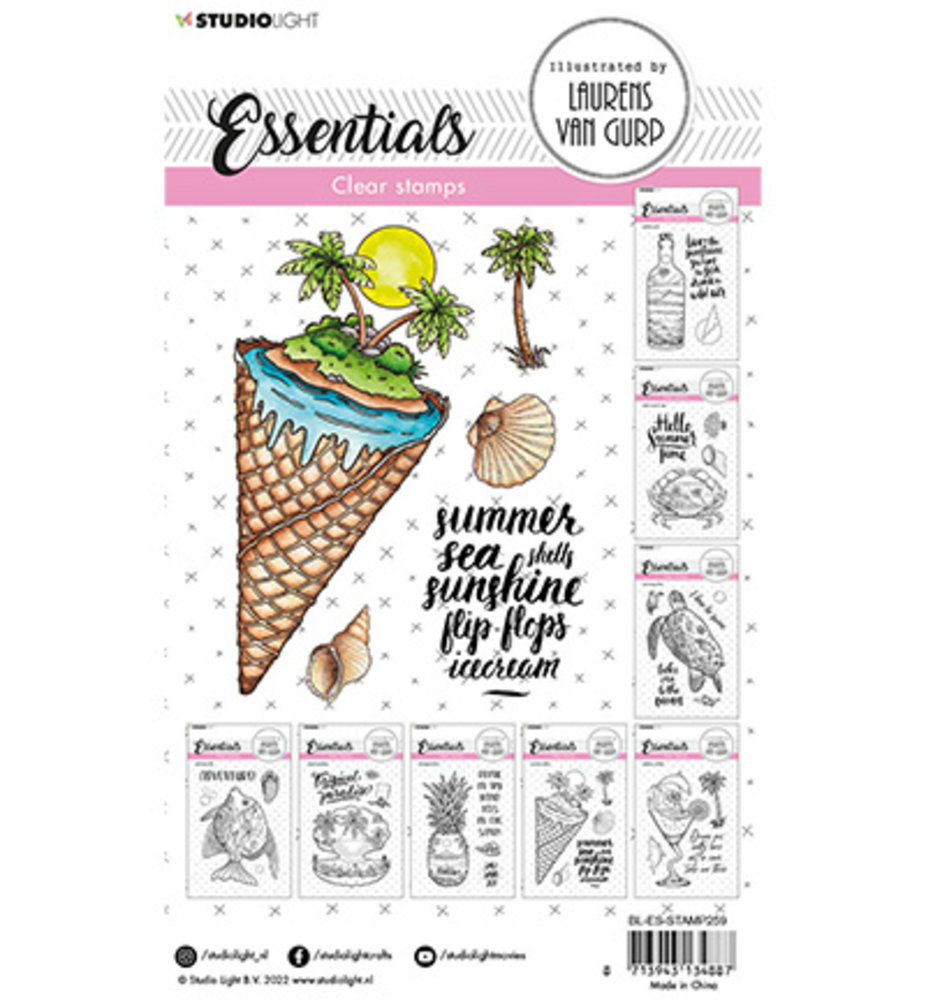 Studio Light Essentials Clear Stamps Icecream Island (BL-ES-STAMP259) Studio Light Essentials Clear Stamps Icecream Island (BL-ES-STAMP259)