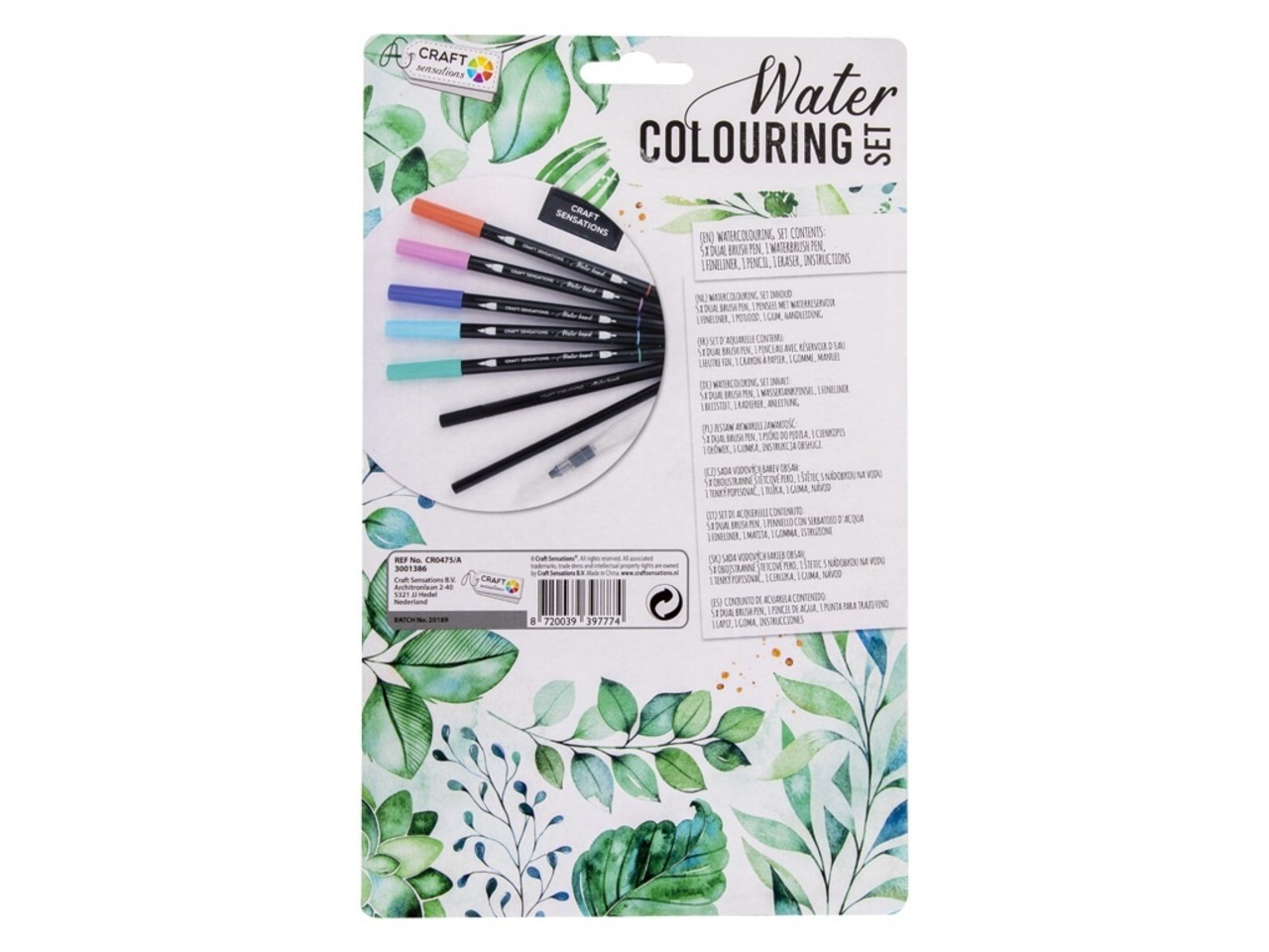 Craft Sensations Water Colouring Set Bright (CR0475/A) Craft Sensations Water Colouring Set Bright (CR0475/A)