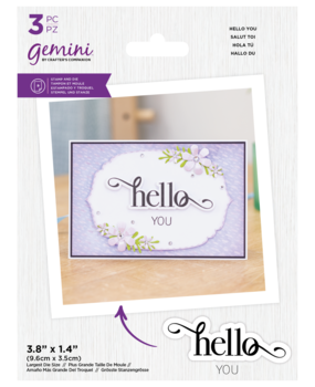 Gemini Fancy Sentiment Hello You Stamp & Die (GEM-STD-FS-HEYO)