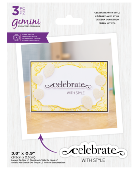 Gemini Fancy Sentiment Celebrate with Style Stamp & Die (GEM-STD-FS-CEWS)