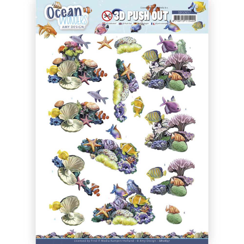 Amy Design 3D Push Out Ocean Wonders Coral Reef (SB10657)