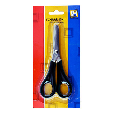 SOHO Schaar Ronde Punt Zwart 13 cm (373731) SOHO Schaar Ronde Punt Zwart 13 cm (373731)