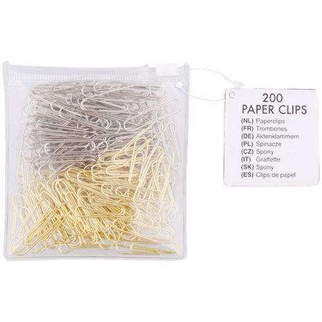 Paperpads.nl SELECT Small Paperclips Gold and Silver (2576261) Paperpads.nl SELECT Small Paperclips Gold and Silver (2576261)