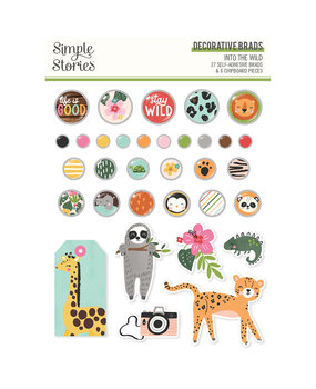 Simple Stories Into the Wild Decorative Brads (17623) Simple Stories Into the Wild Decorative Brads (17623)