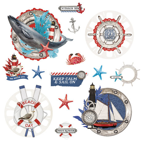 Simple Stories Simple Vintage Vintage Seas Chipboard Clusters (17826)