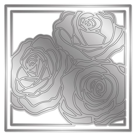 Gemini Framed Floral Traditional Rose Create-a-Card Dies (GEM-MD-CAD-TRRO)