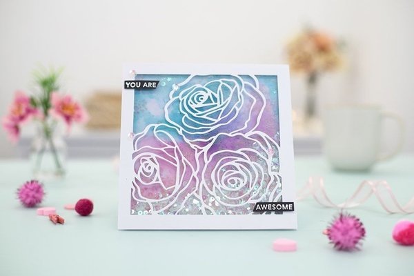 Gemini Framed Floral Traditional Rose Create-a-Card Dies (GEM-MD-CAD-TRRO)