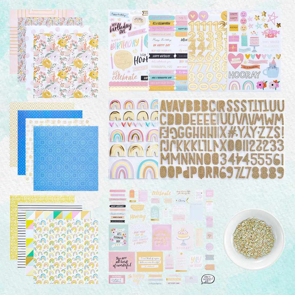 Spellbinders Craft Your Birthday Celebrations Embellishment Bundle (BD-0688) Spellbinders Craft Your Birthday Celebrations Embellishment Bundle (BD-0688)