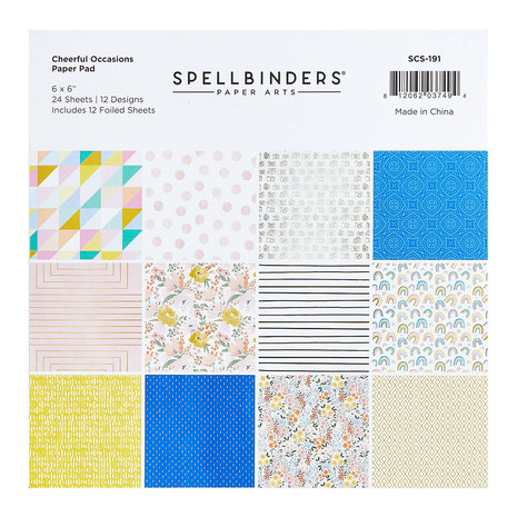 Spellbinders Cheerful Occasions 6x6 Inch Paper Pad (SCS-191) Spellbinders Cheerful Occasions 6x6 Inch Paper Pad (SCS-191)
