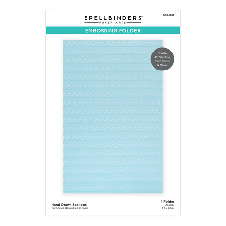 Spellbinders Hand Drawn Scallops Embossing Folder (SES-038)