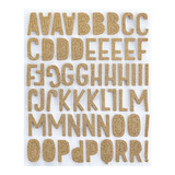 Spellbinders Gold Glitter Foam Block Alphabet Stickers (SCS-198)