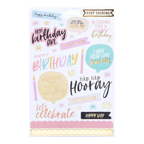 Spellbinders Birthday Celebrations Sticker Pack (SCS-201) Spellbinders Birthday Celebrations Sticker Pack (SCS-201)