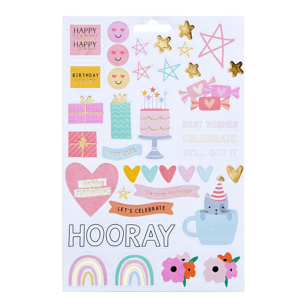 Spellbinders Birthday Celebrations Sticker Pack (SCS-201) Spellbinders Birthday Celebrations Sticker Pack (SCS-201)