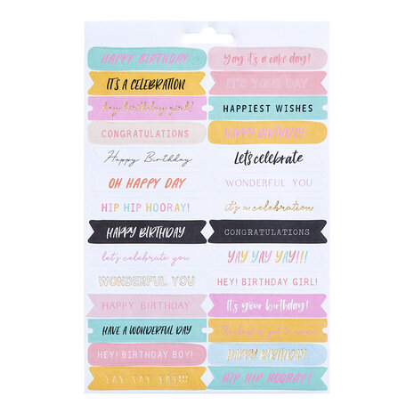 Spellbinders Birthday Celebrations Sticker Pack (SCS-201) Spellbinders Birthday Celebrations Sticker Pack (SCS-201)