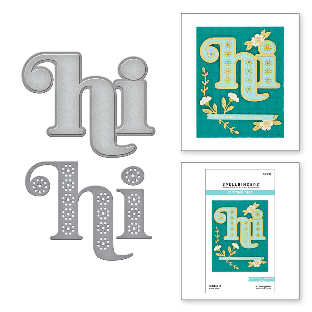 Spellbinders Snijmal Stitched Hi (S4-1202)