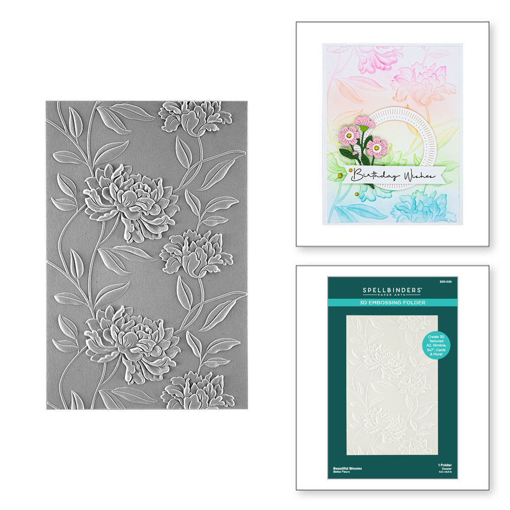 Spellbinders Beautiful Blooms 3D Embossing Folder (E3D-026)