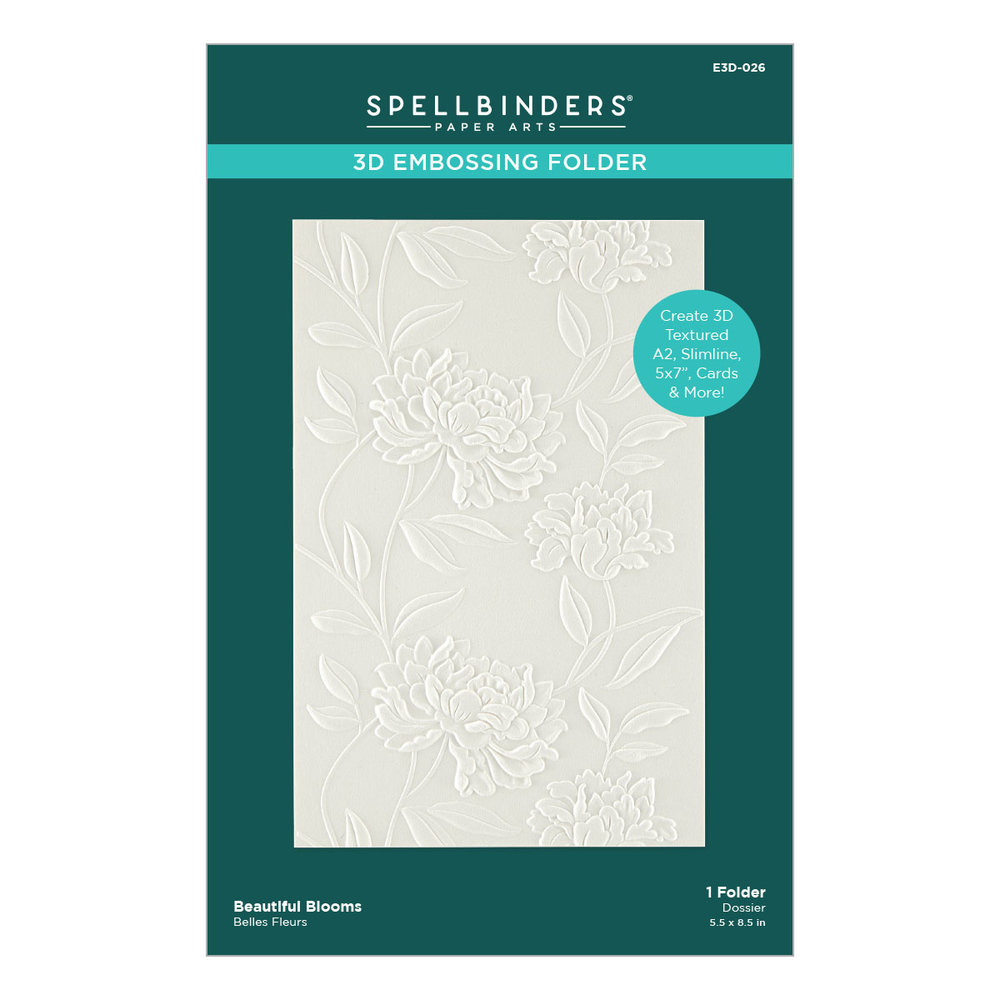 Spellbinders Beautiful Blooms 3D Embossing Folder (E3D-026)