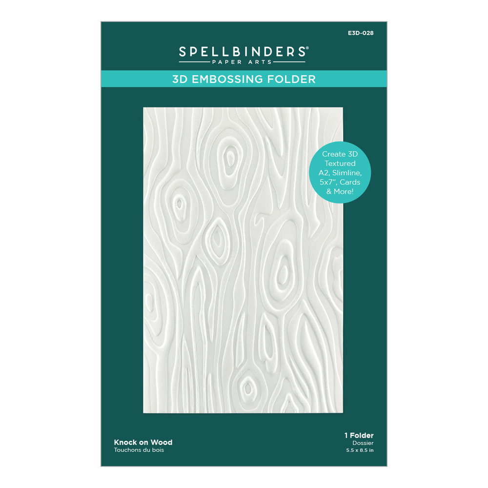 Spellbinders Knock on Wood 3D Embossing Folder (E3D-028)