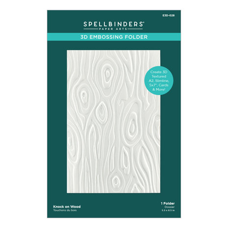 Spellbinders Knock on Wood 3D Embossing Folder (E3D-028)
