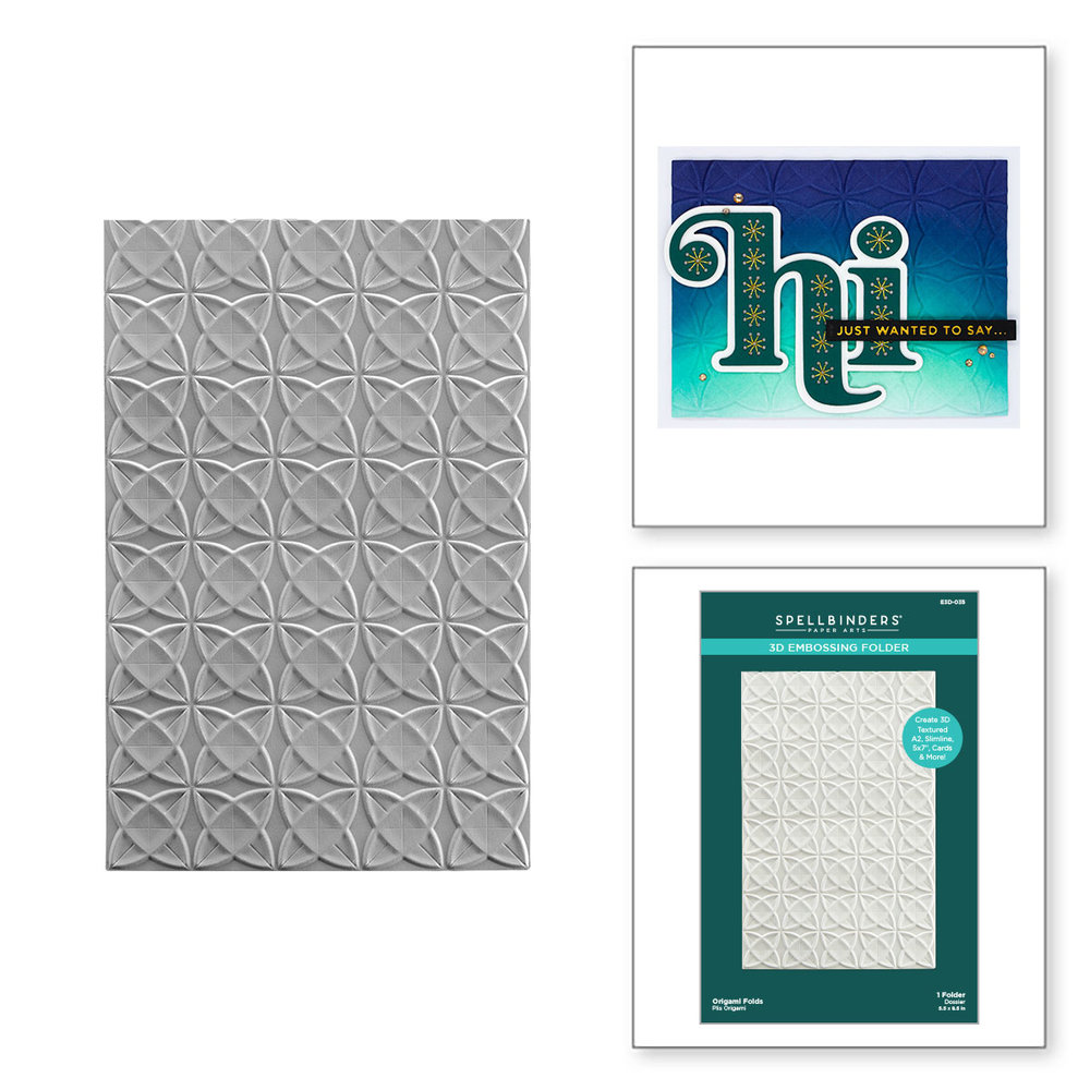 Spellbinders Origami Folds 3D Embossing Folder (E3D-035)