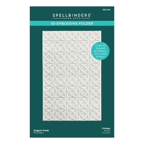 Spellbinders Origami Folds 3D Embossing Folder (E3D-035)