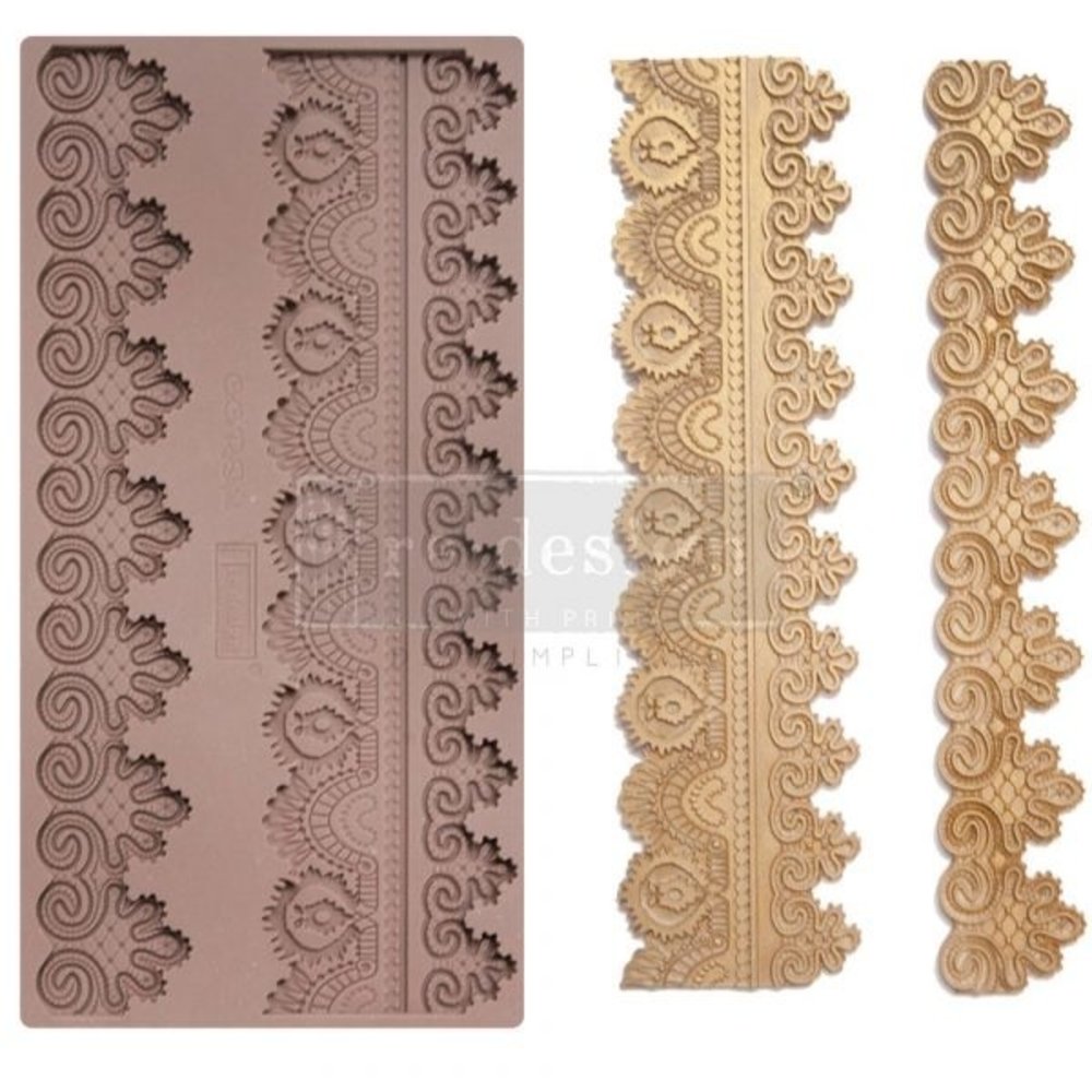 Re-Design Border Lace II 5x10 Inch Décor Mould (659004) Re-Design Border Lace II 5x10 Inch Décor Mould (659004)