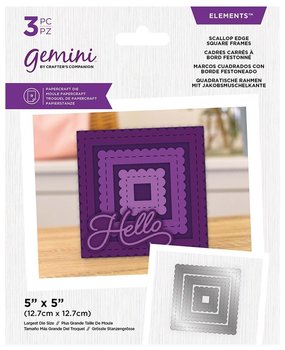 Gemini Nesting Frame Scallop Edge Square Frames Elements Dies (GEM-MD-ELE-SESQ)