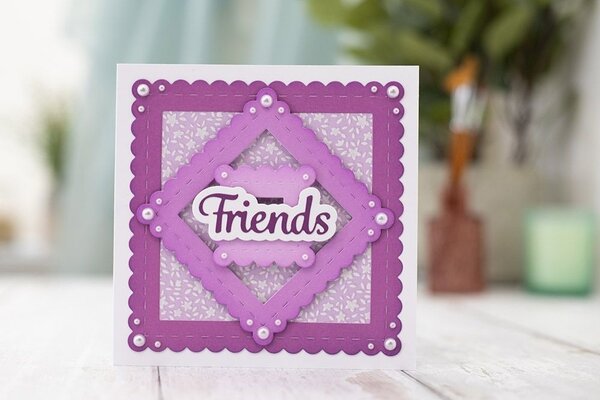 Gemini Nesting Frame Scallop Edge Square Frames Elements Dies (GEM-MD-ELE-SESQ)