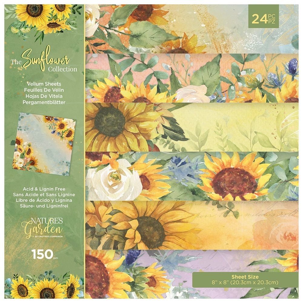 Crafter's Companion The Sunflower Collection 8x8 Inch Vellum Pad (NG-SUN-VELPAD8) Crafter's Companion The Sunflower Collection 8x8 Inch Vellum Pad (NG-SUN-VELPAD8)