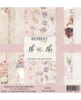 Reprint Mr & Mrs 12x12 Inch Paper Pack (CRP056)
