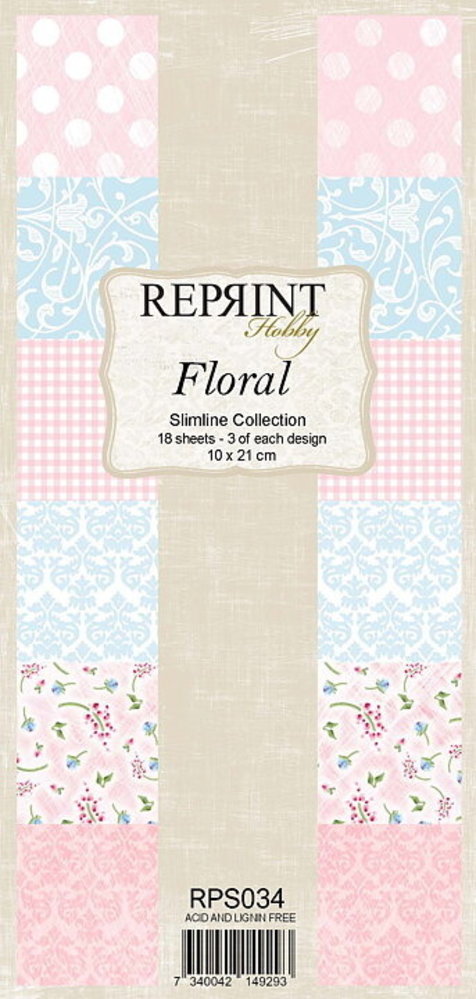 Reprint Floral Slimline Paper Pack (RPS034) Reprint Floral Slimline Paper Pack (RPS034)